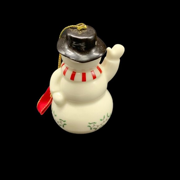 Vintage Spode Christmas Waving Snowman Ornament Porcelain Collectible Holiday - Picture 3 of 8